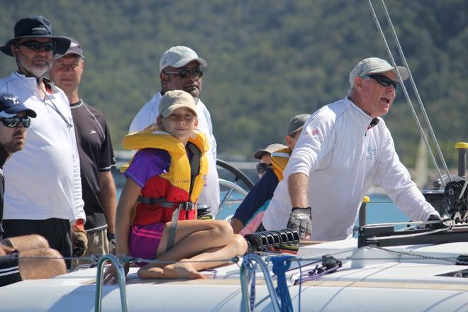 Family day on the boats on Sunday for Race Day 3. © Kenneth Lorentsen http://www.qld-photo.com